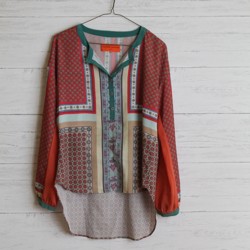 Clover Crayon Blouse Print